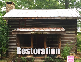 Historic Log Cabin Restoration  Kernersville, North Carolina